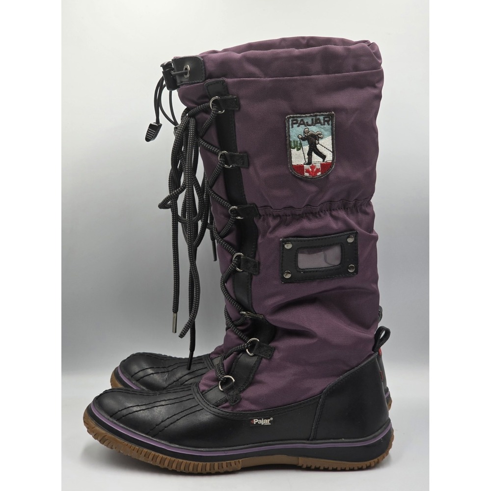 PAJAR Canada Grip Tall Snow Winter Boots Green Purple Womens Size 10 US 41 EU - Picture 5 of 11